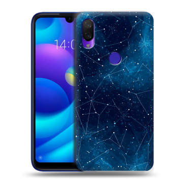 Силиконовый противоударный чехол на Xiaomi Mi Play с принтом Космос звезды