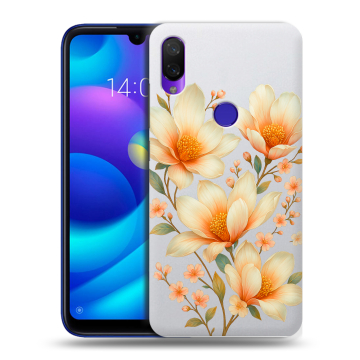 Силиконовый противоударный чехол на Xiaomi Mi Play с принтом Цветы