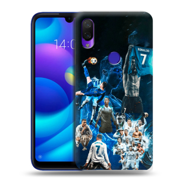 Силиконовый противоударный чехол на Xiaomi Mi Play с принтом Реал Роналдо Силиконовый противоударный чехол на Xiaomi Mi Play с принтом Реал Роналдо