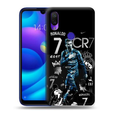 Силиконовый противоударный чехол на Xiaomi Mi Play с принтом Реал Роналдо