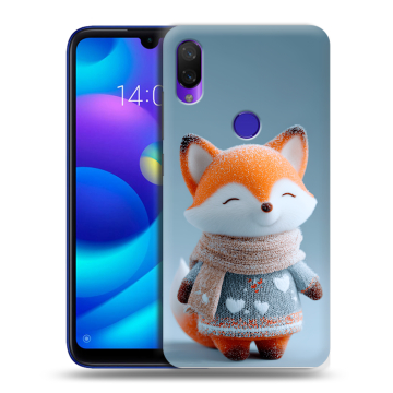 Силиконовый противоударный чехол на Xiaomi Mi Play с принтом Лиса