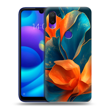 Силиконовый противоударный чехол на Xiaomi Mi Play с принтом Цветы
