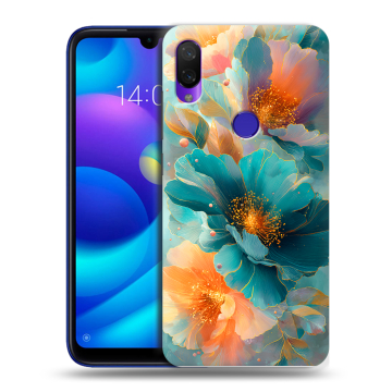 Силиконовый противоударный чехол на Xiaomi Mi Play с принтом Цветы