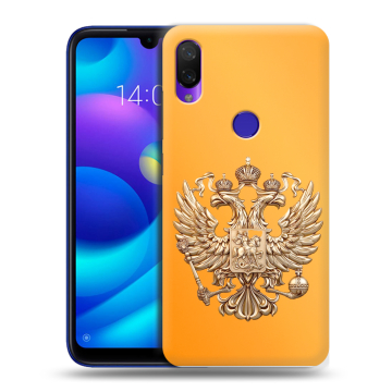 Силиконовый противоударный чехол на Xiaomi Mi Play с принтом Герб Флаг России Силиконовый противоударный чехол на Xiaomi Mi Play с принтом Герб Флаг России