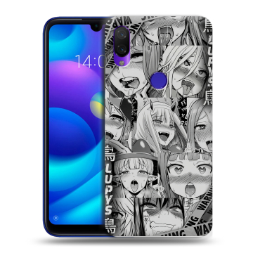Силиконовый противоударный чехол на Xiaomi Mi Play с принтом Ahegao Ахегао Аниме Силиконовый противоударный чехол на Xiaomi Mi Play с принтом Ahegao Ахегао Аниме