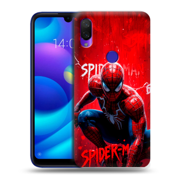 Силиконовый противоударный чехол на Xiaomi Mi Play с принтом Spiderman Человек паук Силиконовый противоударный чехол на Xiaomi Mi Play с принтом Spiderman Человек паук