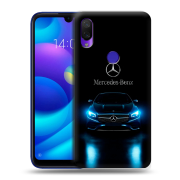 Силиконовый противоударный чехол на Xiaomi Mi Play с принтом Mercedes Мерседес