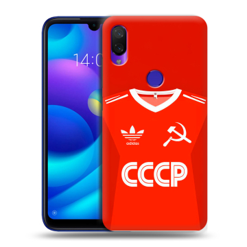 Силиконовый противоударный чехол на Xiaomi Mi Play с принтом Флаг Герб СССР Силиконовый противоударный чехол на Xiaomi Mi Play с принтом Флаг Герб СССР