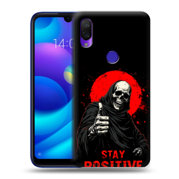 Силиконовый противоударный чехол на Xiaomi Mi Play с принтом смешной скелет Силиконовый противоударный чехол на Xiaomi Mi Play с принтом смешной скелет