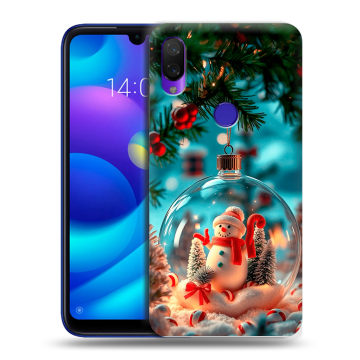 Силиконовый противоударный чехол на Xiaomi Mi Play с принтом Новый год Силиконовый противоударный чехол на Xiaomi Mi Play с принтом Новый год