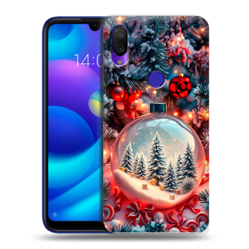Силиконовый противоударный чехол на Xiaomi Mi Play с принтом Новый год Силиконовый противоударный чехол на Xiaomi Mi Play с принтом Новый год