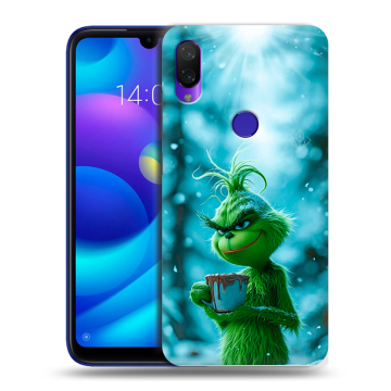 Силиконовый противоударный чехол на Xiaomi Mi Play с принтом Новый год гринч Силиконовый противоударный чехол на Xiaomi Mi Play с принтом Новый год гринч