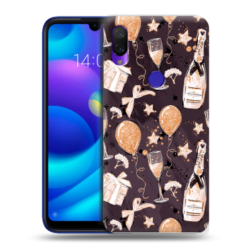 Силиконовый противоударный чехол на Xiaomi Mi Play с принтом Новый год Силиконовый противоударный чехол на Xiaomi Mi Play с принтом Новый год