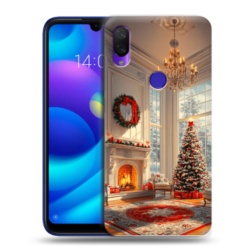 Силиконовый противоударный чехол на Xiaomi Mi Play с принтом Новый год Силиконовый противоударный чехол на Xiaomi Mi Play с принтом Новый год