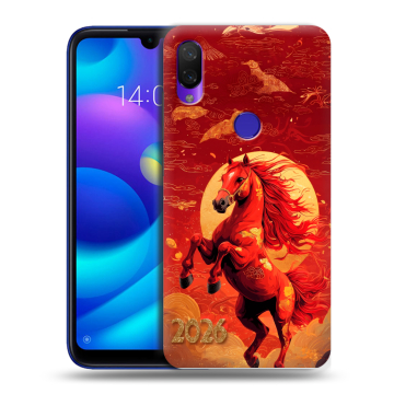 Силиконовый противоударный чехол на Xiaomi Mi Play с принтом Новый год Силиконовый противоударный чехол на Xiaomi Mi Play с принтом Новый год