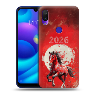 Силиконовый противоударный чехол на Xiaomi Mi Play с принтом Новый год Силиконовый противоударный чехол на Xiaomi Mi Play с принтом Новый год