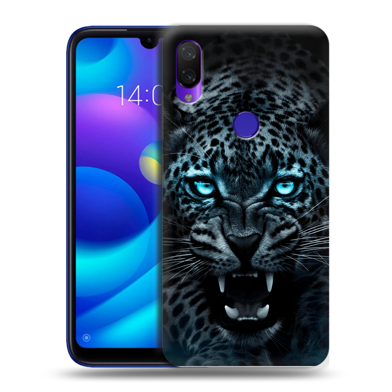 Пластиковый чехол на Xiaomi Mi Play с принтом Темный леопард Пластиковый чехол на Xiaomi Mi Play с принтом Темный леопард