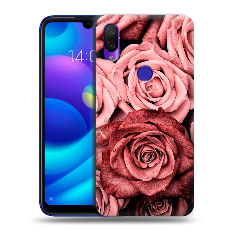 Силиконовый противоударный чехол на Xiaomi Mi Play с принтом Цветы розы Силиконовый противоударный чехол на Xiaomi Mi Play с принтом Цветы розы