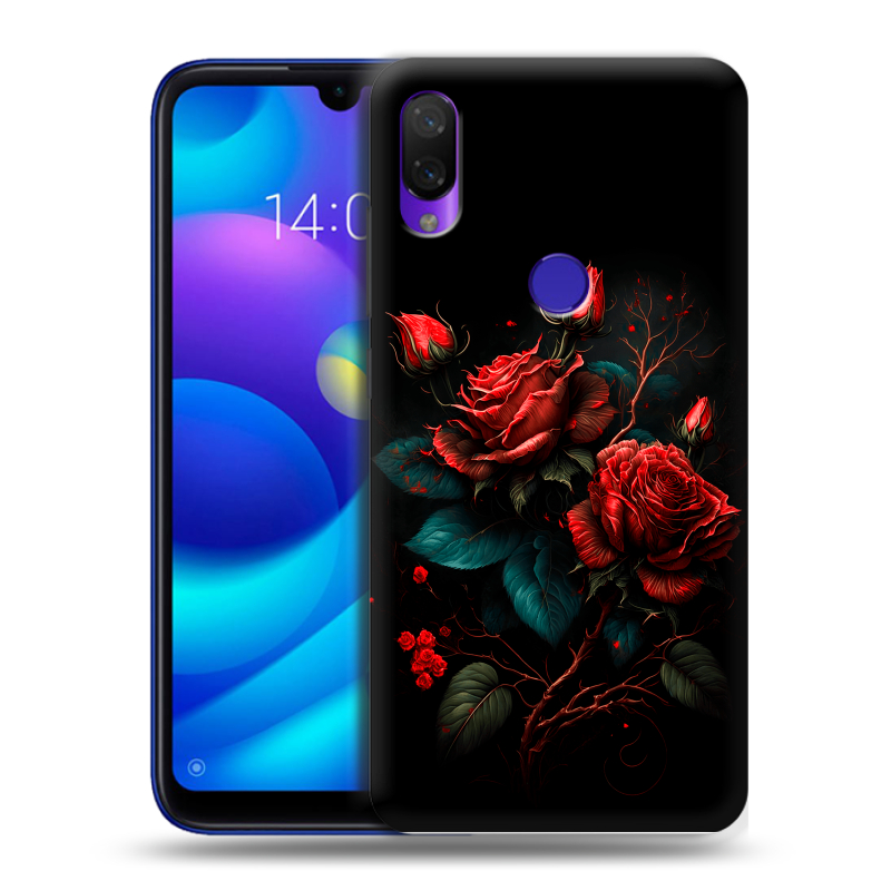 Пластиковый чехол на Xiaomi Mi Play с принтом Розы красные Пластиковый чехол на Xiaomi Mi Play с принтом Розы красные