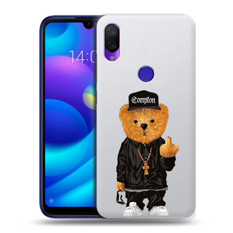Силиконовый противоударный чехол на Xiaomi Mi Play с принтом Плюшевый медведь Силиконовый противоударный чехол на Xiaomi Mi Play с принтом Плюшевый медведь