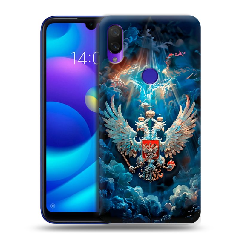 Пластиковый чехол на Xiaomi Mi Play с принтом Герб флаг России Пластиковый чехол на Xiaomi Mi Play с принтом Герб флаг России