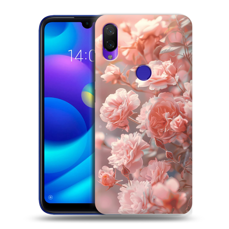 Пластиковый чехол на Xiaomi Mi Play с принтом Розовые розы Пластиковый чехол на Xiaomi Mi Play с принтом Розовые розы
