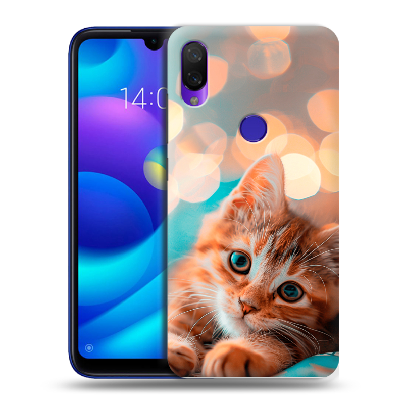 Силиконовый противоударный чехол на Xiaomi Mi Play с принтом котик Силиконовый противоударный чехол на Xiaomi Mi Play с принтом котик
