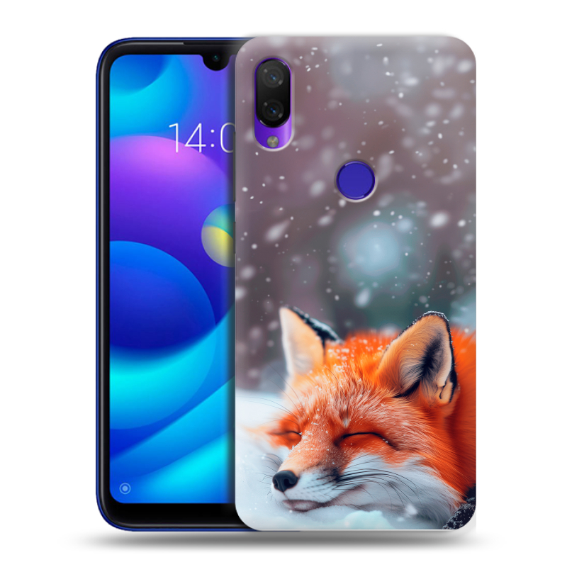 Пластиковый чехол на Xiaomi Mi Play с принтом лиса Пластиковый чехол на Xiaomi Mi Play с принтом лиса
