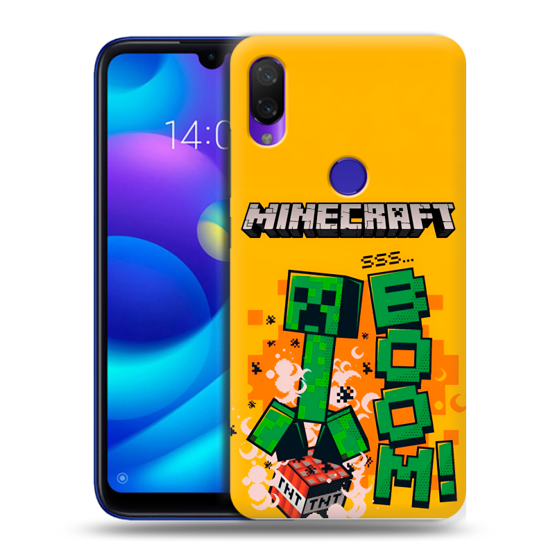 Силиконовый противоударный чехол на Xiaomi Mi Play с принтом Майнкрафт Minecraft Силиконовый противоударный чехол на Xiaomi Mi Play с принтом Майнкрафт Minecraft