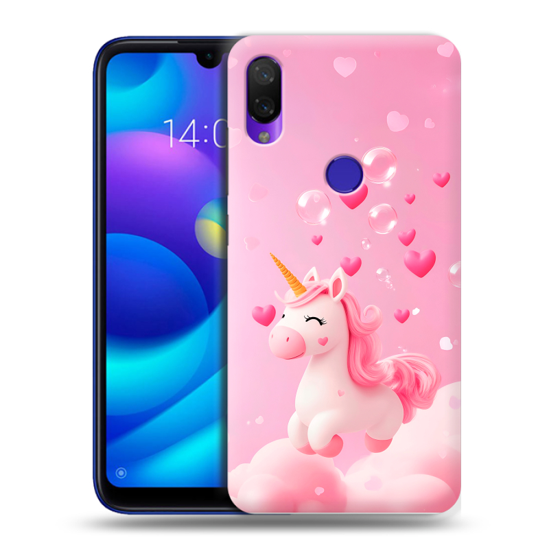 Силиконовый противоударный чехол на Xiaomi Mi Play с принтом Единорог Силиконовый противоударный чехол на Xiaomi Mi Play с принтом Единорог