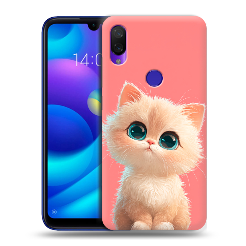Пластиковый чехол на Xiaomi Mi Play с принтом Розовый котенок Пластиковый чехол на Xiaomi Mi Play с принтом Розовый котенок