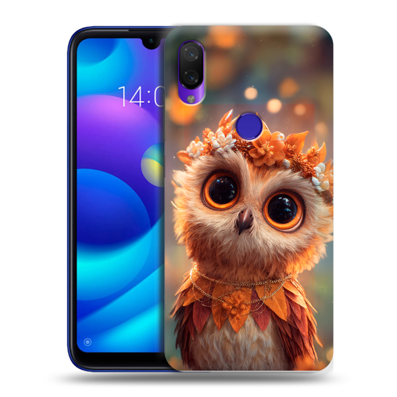 Силиконовый противоударный чехол на Xiaomi Mi Play с принтом Милая сова Силиконовый противоударный чехол на Xiaomi Mi Play с принтом Милая сова