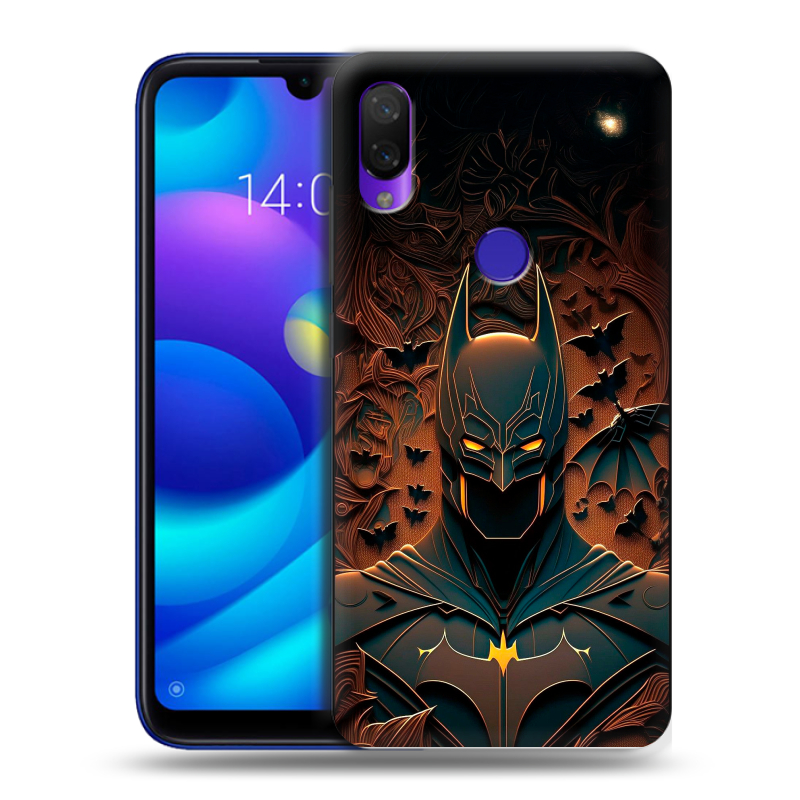 Силиконовый противоударный чехол на Xiaomi Mi Play с принтом Batman Бэтмен Силиконовый противоударный чехол на Xiaomi Mi Play с принтом Batman Бэтмен