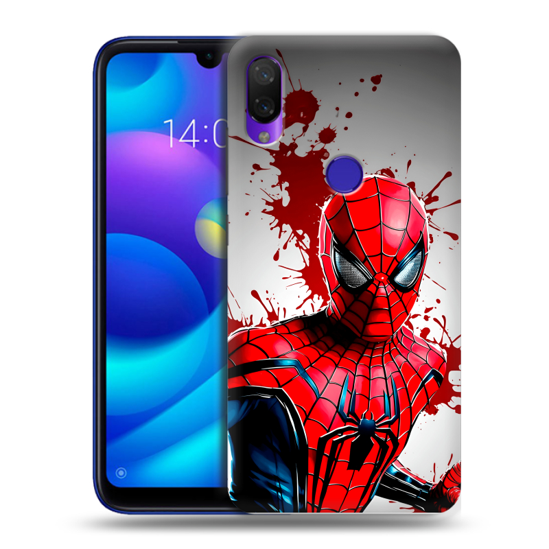 Пластиковый чехол на Xiaomi Mi Play с принтом Spiderman Человек паук Пластиковый чехол на Xiaomi Mi Play с принтом Spiderman Человек паук