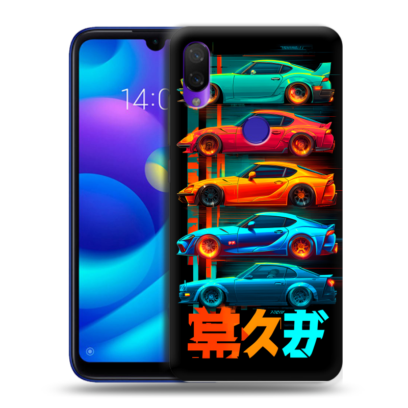 Силиконовый противоударный чехол на Xiaomi Mi Play с принтом машины тачки Силиконовый противоударный чехол на Xiaomi Mi Play с принтом машины тачки