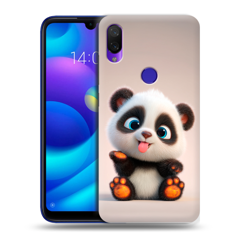 Пластиковый чехол на Xiaomi Mi Play с принтом милая панда Пластиковый чехол на Xiaomi Mi Play с принтом милая панда
