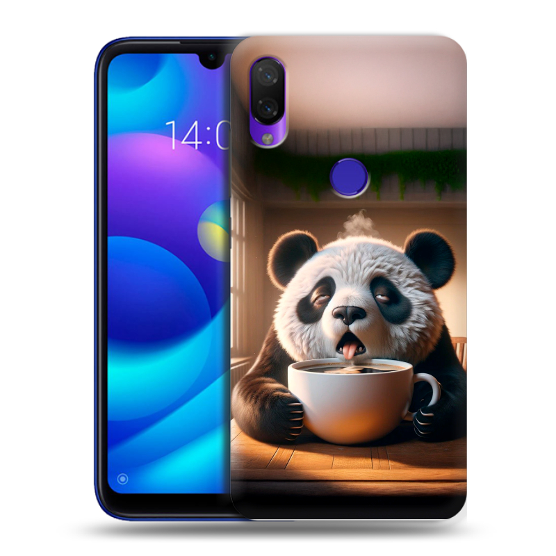 Силиконовый противоударный чехол на Xiaomi Mi Play с принтом смешная панда Силиконовый противоударный чехол на Xiaomi Mi Play с принтом смешная панда