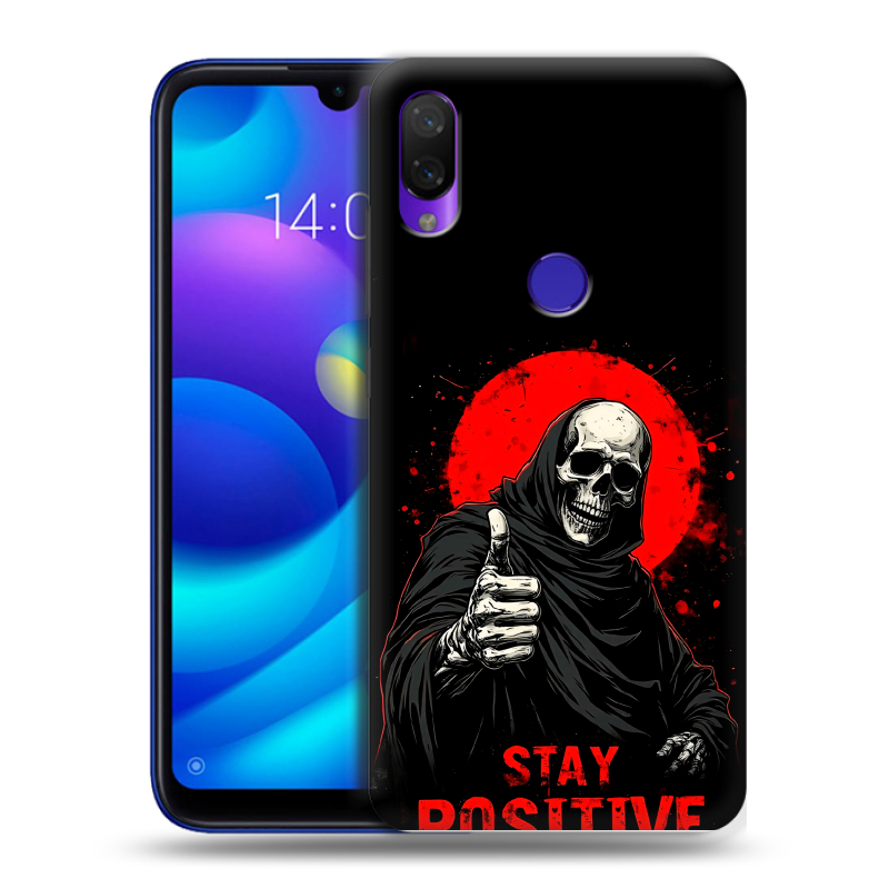 Пластиковый чехол на Xiaomi Mi Play с принтом смешной скелет Пластиковый чехол на Xiaomi Mi Play с принтом смешной скелет