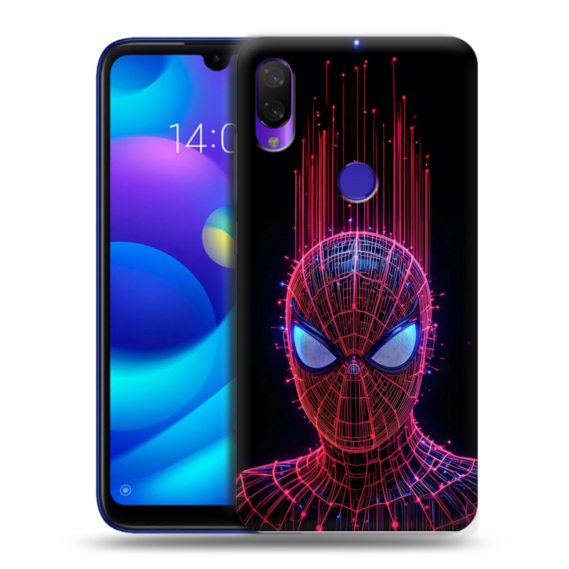 Силиконовый противоударный чехол на Xiaomi Mi Play с принтом Spiderman Человек паук Силиконовый противоударный чехол на Xiaomi Mi Play с принтом Spiderman Человек паук