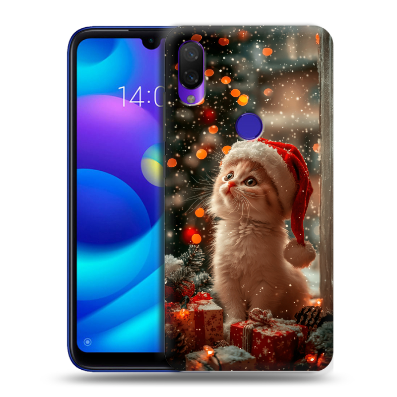 Силиконовый противоударный чехол на Xiaomi Mi Play с принтом Новый год Силиконовый противоударный чехол на Xiaomi Mi Play с принтом Новый год