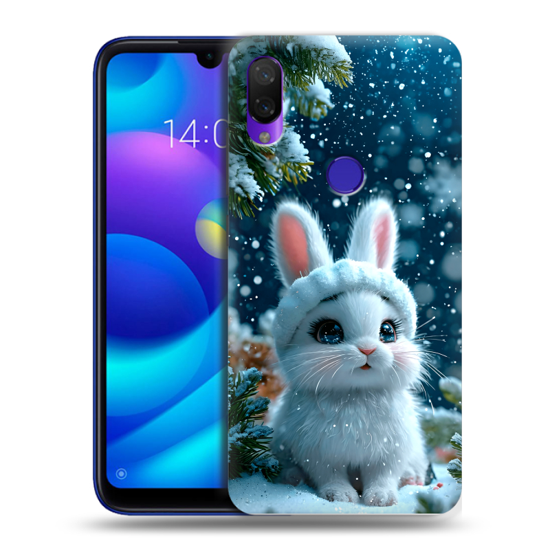 Силиконовый противоударный чехол на Xiaomi Mi Play с принтом Новый год Силиконовый противоударный чехол на Xiaomi Mi Play с принтом Новый год