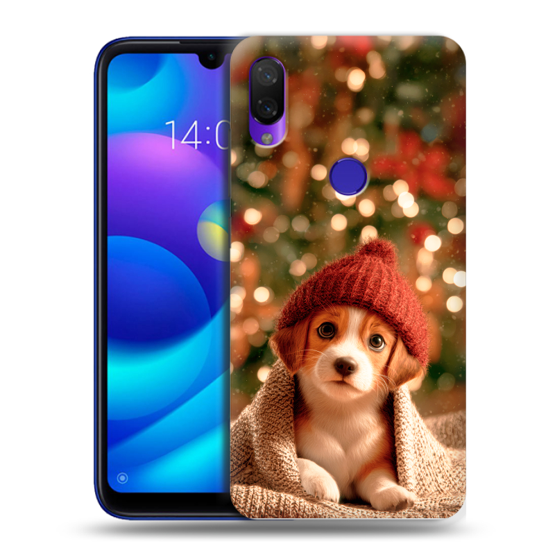 Силиконовый противоударный чехол на Xiaomi Mi Play с принтом Новый год Силиконовый противоударный чехол на Xiaomi Mi Play с принтом Новый год