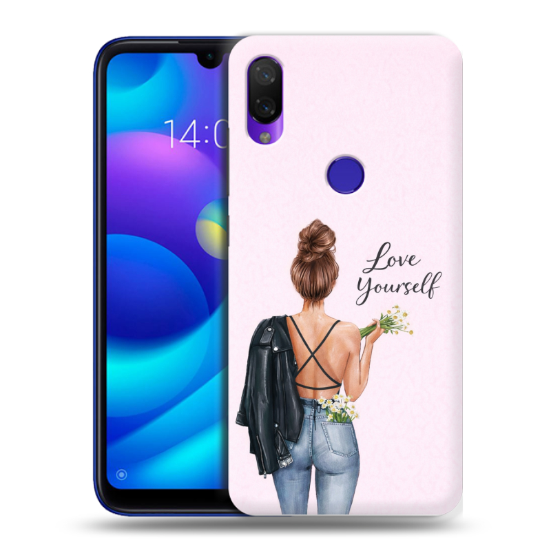 Силиконовый противоударный чехол на Xiaomi Mi Play с принтом женский Силиконовый противоударный чехол на Xiaomi Mi Play с принтом женский