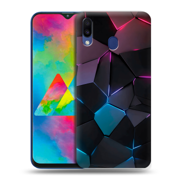 Силиконовый чехол на Samsung Galaxy M20 с принтом Геометрия неона Силиконовый чехол на Samsung Galaxy M20 с принтом Геометрия неона