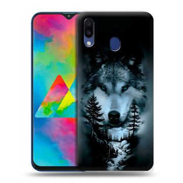 Силиконовый чехол на Samsung Galaxy M20 с принтом Лесной волк Силиконовый чехол на Samsung Galaxy M20 с принтом Лесной волк