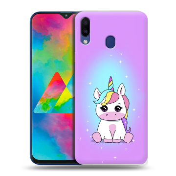 Силиконовый чехол на Samsung Galaxy M20 с принтом Единорог Силиконовый чехол на Samsung Galaxy M20 с принтом Единорог
