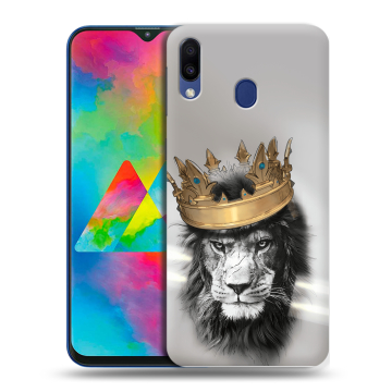 Силиконовый чехол на Samsung Galaxy M20 с принтом Лев с короной Силиконовый чехол на Samsung Galaxy M20 с принтом Лев с короной