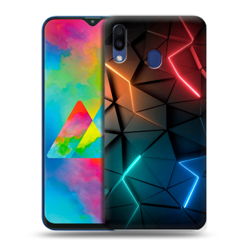 Силиконовый чехол на Samsung Galaxy M20 с принтом Абстракция неон Силиконовый чехол на Samsung Galaxy M20 с принтом Абстракция неон