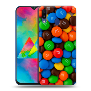Силиконовый чехол на Samsung Galaxy M20 с принтом Конфеты Силиконовый чехол на Samsung Galaxy M20 с принтом Конфеты