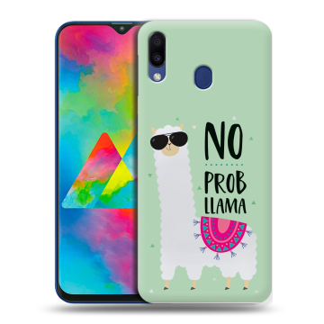 Силиконовый чехол на Samsung Galaxy M20 с принтом Лама Силиконовый чехол на Samsung Galaxy M20 с принтом Лама